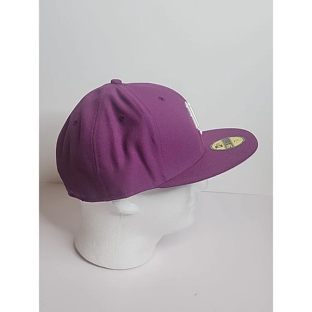 New Jersey New Era 59Fifty Purple Grape Hat Cap NJ Size 7 5/8 New